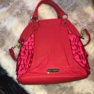 LIKE NEW Coral Betsey Johnson Large Bag